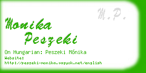 monika peszeki business card