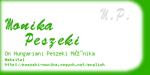 monika peszeki business card